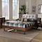 Baxton Studio Natalia Light Grey Upholstered and Walnut Wood Queen Size Platform Bed 167-9411-9441 - alternate 6